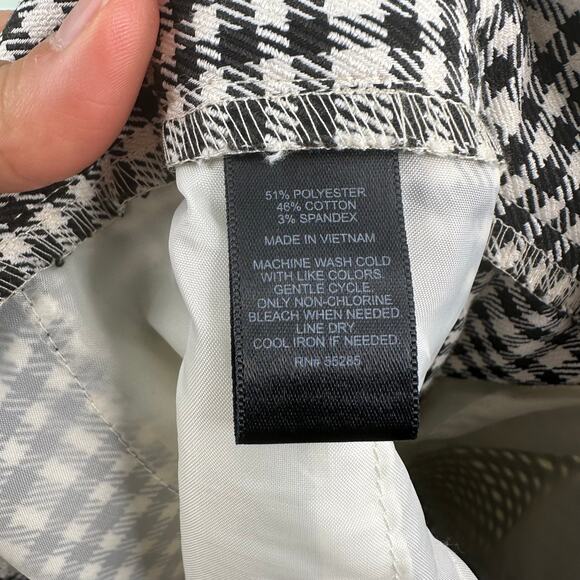 Express Black & White Check Pattern Columnist Pants - Picture 7 of 8